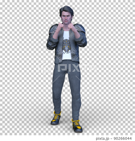 ジャンパーを着た男性 90266044
