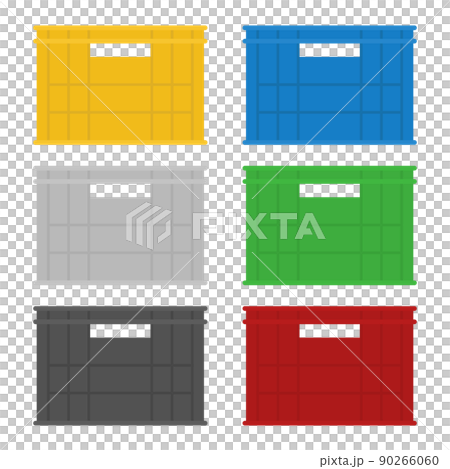 Illustration set of plastic containers 90266060