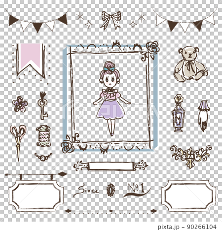 手描きアンティーク風 カラーのイラスト素材 [90266104] - PIXTA