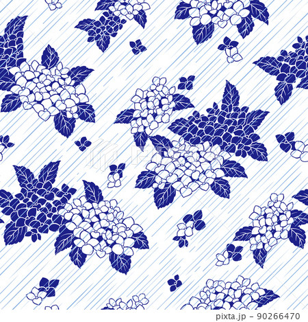 和調。簾越しの紫陽花の柄, 和調。簾越しの紫陽花の柄, 90266470