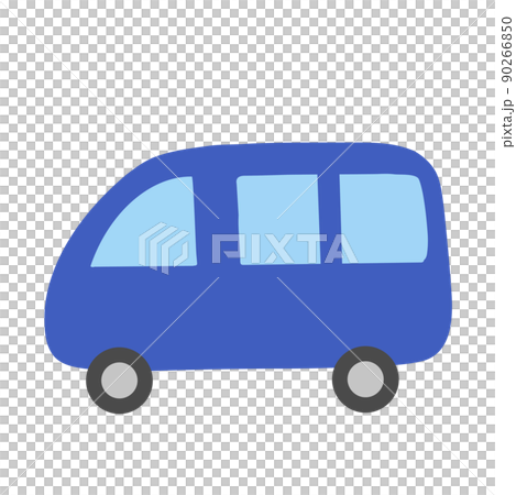 青色のバンのイラスト 車 青色のバンのイラスト 車 90266850