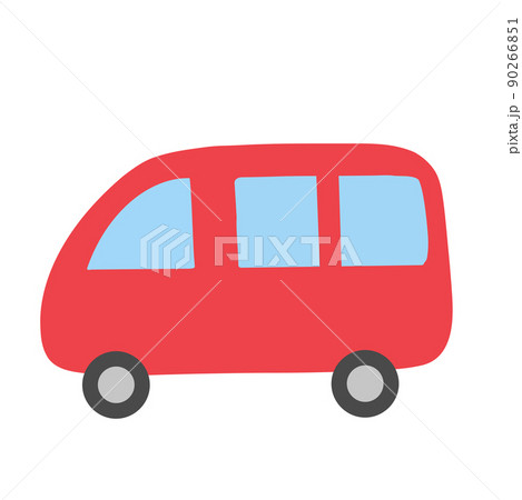 赤色のバンのイラスト 車 赤色のバンのイラスト 車 90266851