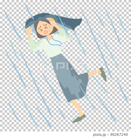 雨中奔跑的女人 雨中奔跑的女人 90267240