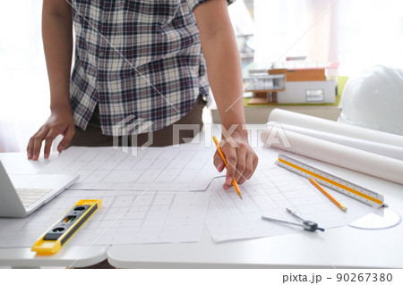 Architectural building design and construction plans. Architectural building design and construction plans. 90267380