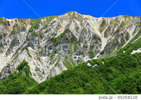 【鳥取県】快晴の鍵掛峠から見た新緑の大山 90268520