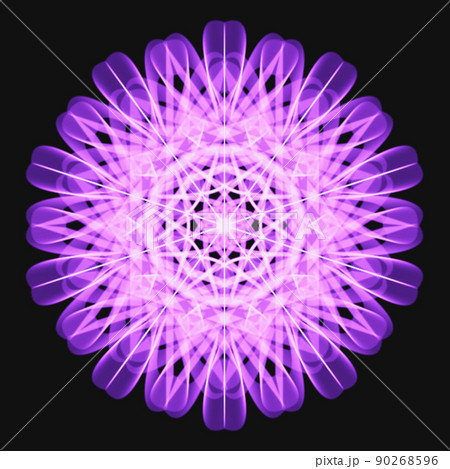 幾何学模様 フラクタル模様 曼荼羅 カラフルアイコン 幾何学模様 フラクタル模様 曼荼羅 カラフルアイコン 90268596