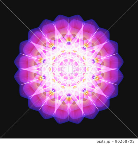 幾何学模様 フラクタル模様 曼荼羅 カラフルアイコン 90268705