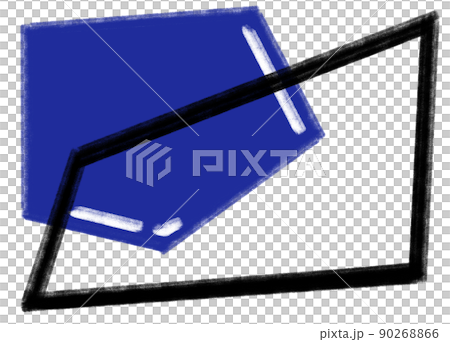 Blue grey black Geometric minimal style element hand drawn illustration 90268866