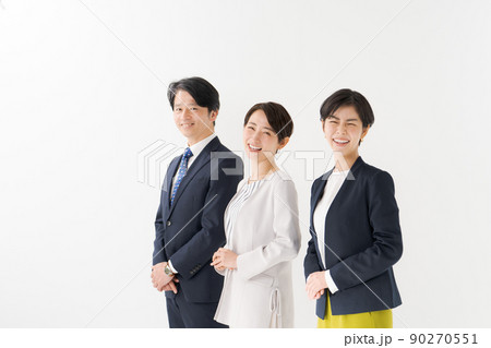 働く人々　白背景 90270551