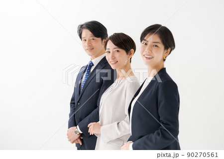 働く人々 白背景 働く人々 白背景 90270561
