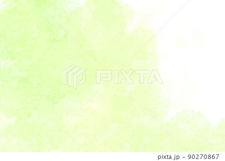 背景素材_水彩テクスチャ_黄緑 90270867