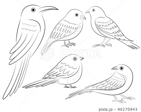 outline bird drawing outline bird drawing 90270943