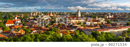 Rainbow over Vilnius old town, colorful evening view of Vilnius, capital of Lithuania Rainbow over Vilnius old town, colorful evening view of Vilnius, capital of Lithuania 90271534