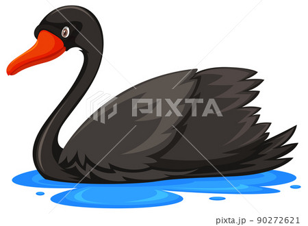 Black swan in cartoon style Black swan in cartoon style 90272621