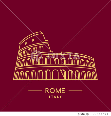 Colosseum line art icon.  90273754