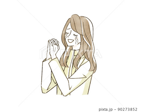 泣いて祈っている女性 90273852