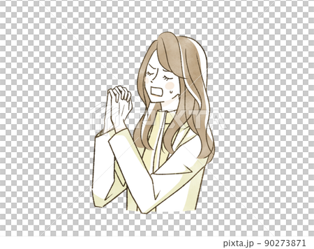 絕望地祈禱的女人 90273871