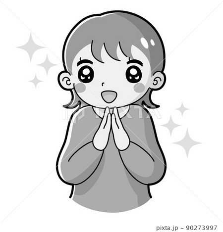 ときめく女性のイラスト ときめく女性のイラスト 90273997