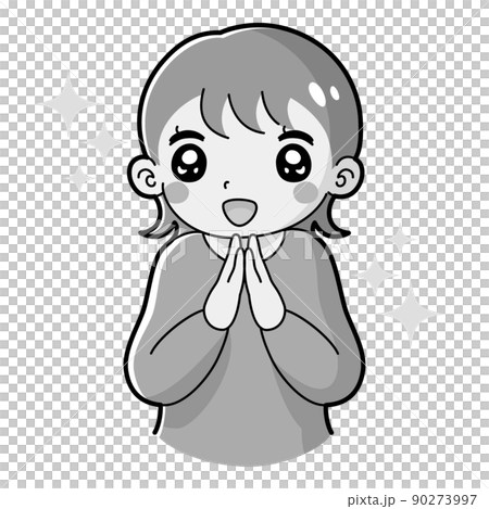 ときめく女性のイラスト ときめく女性のイラスト 90273997