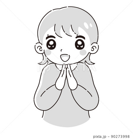 ときめく女性のイラスト ときめく女性のイラスト 90273998