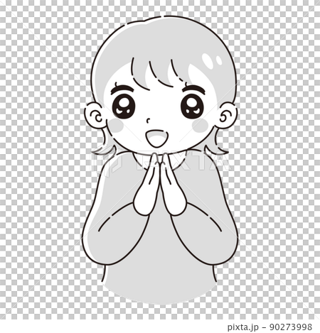 ときめく女性のイラスト ときめく女性のイラスト 90273998