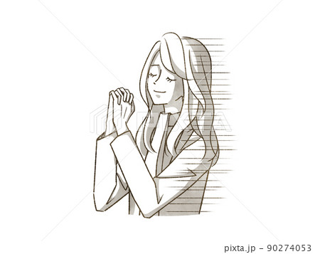 無の状態の女性 90274053