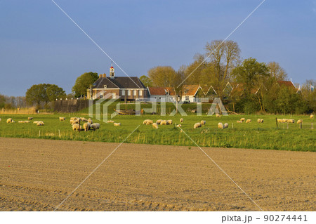 Former island of Schokland, UNESCO World Heritage Site, Netherlands Former island of Schokland, UNESCO World Heritage Site, Netherlands 90274441