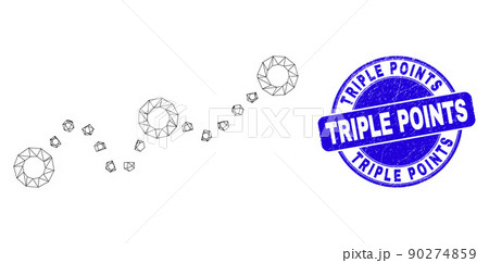 Blue Distress Triple Points Stamp and Web Carcass Dotted Chart Blue Distress Triple Points Stamp and Web Carcass Dotted Chart 90274859