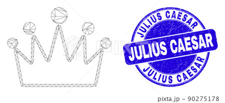 Blue Distress Julius Caesar Stamp Seal and Web Carcass Crown Blue Distress Julius Caesar Stamp Seal and Web Carcass Crown 90275178