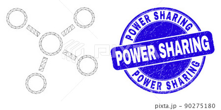 Blue Scratched Power Sharing Seal and Web Mesh Connections Blue Scratched Power Sharing Seal and Web Mesh Connections 90275180