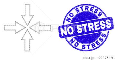 Blue Scratched No Stress Stamp Seal and Web Mesh Collapse Arrows Blue Scratched No Stress Stamp Seal and Web Mesh Collapse Arrows 90275191