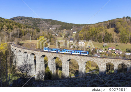 Railway viaduct Novina in Krystofovo udoli, Northern Bohemia, Czech Republic Railway viaduct Novina in Krystofovo udoli, Northern Bohemia, Czech Republic 90276814