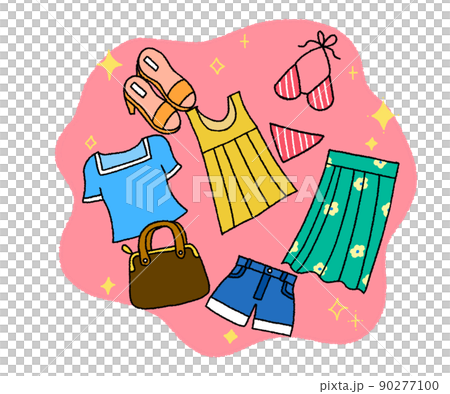 Summer ladies fashion, women's summer clothing illustrations Summer ladies fashion, women's summer clothing illustrations 90277100