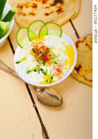 Arab middle east goat yogurt and cucumber salad Arab middle east goat yogurt and cucumber salad 90277404