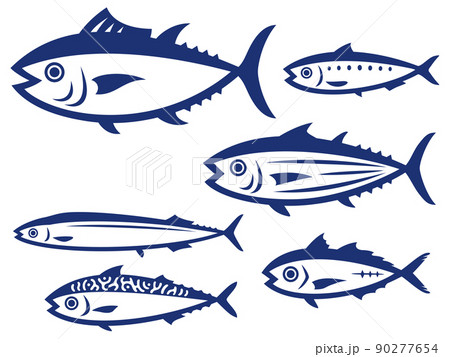 魚のイラストセット 90277654