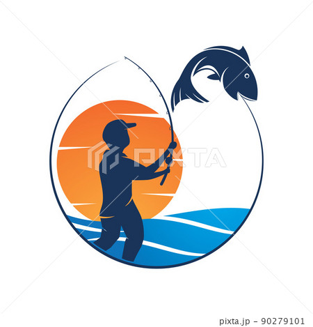 Fishing logo vector 90279101