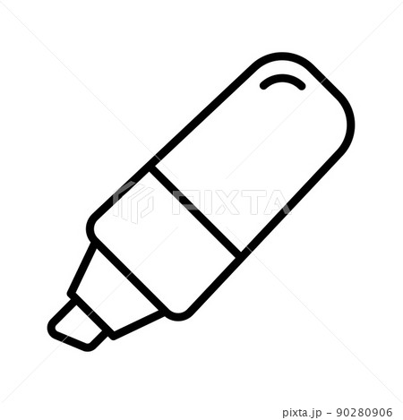 Highlighter marker pen icon. Office stationery. Vector illustration. 90280906