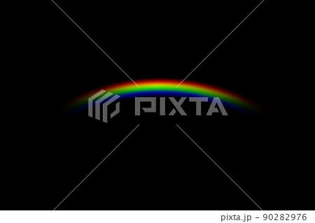 黒バック虹素材 90282976