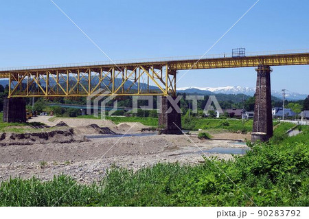 福島県山都町・磐越西線一ノ戸川橋梁 福島県山都町・磐越西線一ノ戸川橋梁 90283792