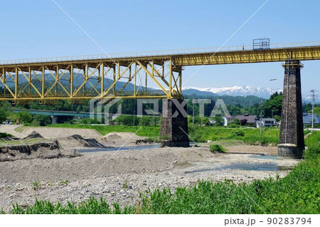 福島県山都町・磐越西線一ノ戸川橋梁 福島県山都町・磐越西線一ノ戸川橋梁 90283794
