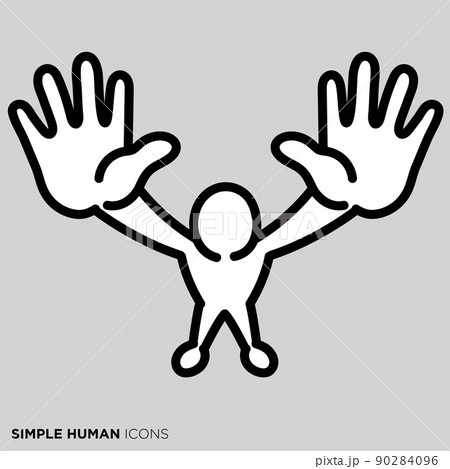 シンプルな人間のアイコンシリーズ 「受け止める人」 シンプルな人間のアイコンシリーズ 「受け止める人」 90284096
