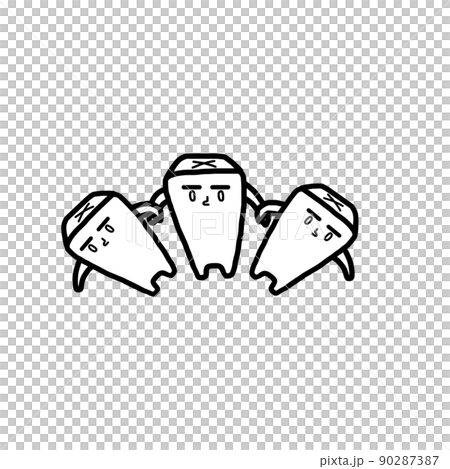 歯が組体操しているイラスト 90287387
