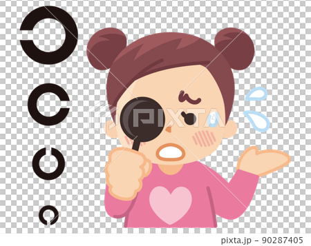 做視力測試的女孩 90287405