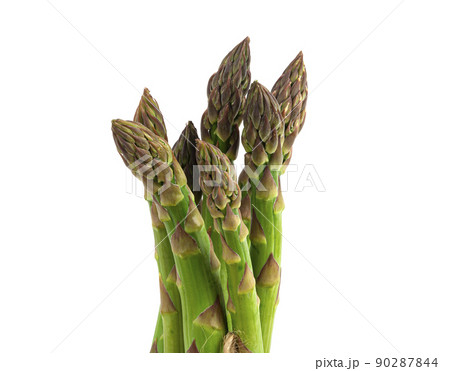 Vegetarian fresh green asparagus. vegetable isolated on white. 90287844
