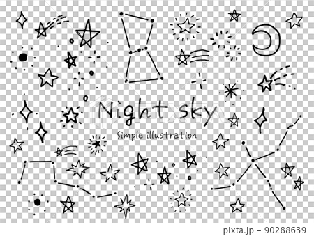 手描きの星のイラスト 手描きの星のイラスト 90288639