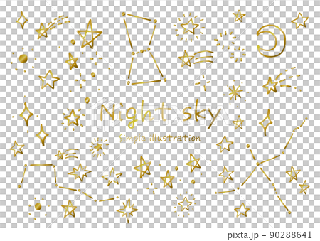 手描きの星のイラスト 90288641