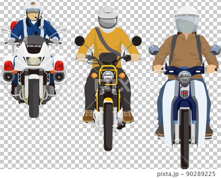 來自摩托車警察摩托車打壓的前方 90289225