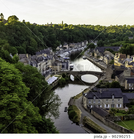 Aerial view of Port of Dinan - Dinan, France 90290255