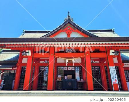 箱崎八幡神社　日本一の大鈴　新緑の頃　出水市　鹿児島県 90290406