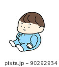前開きの服を着た赤ちゃん 90292934